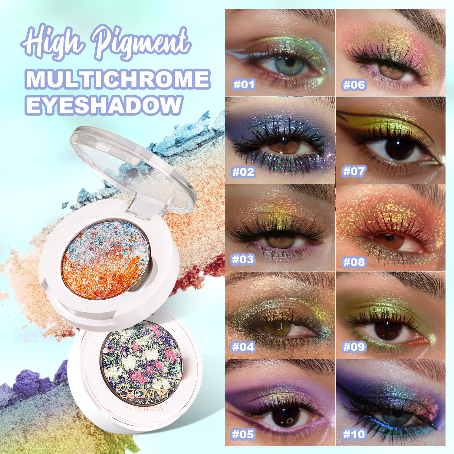 Multichrome Chameleon Eyeshadow Texture
